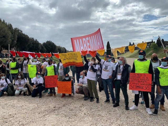 Lavoratori protesta Circo Massimo