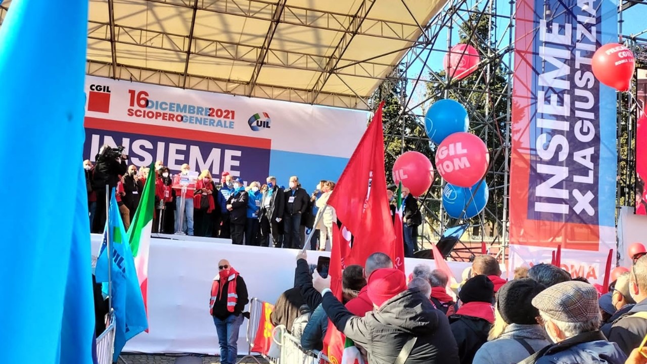 Sciopero Cgil e Uil 16 dicembre 2021