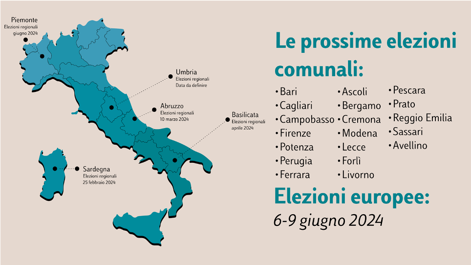 L’Italia al voto: una mappa delle elezioni del 2024