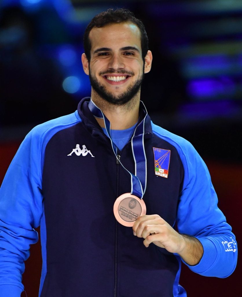 La sciabola di Luca Curatoli, pilastro del team azzurro