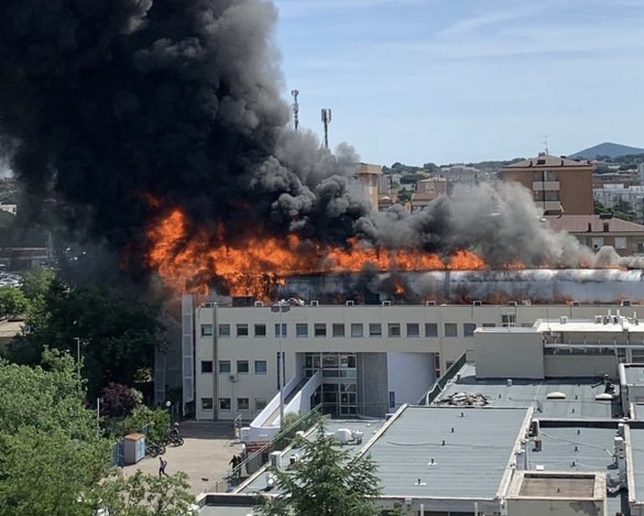 Incendio Università della Tuscia