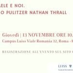 La Palestina, Israele e noi. Lezione del Premio Pulitzer Nathan Thrall