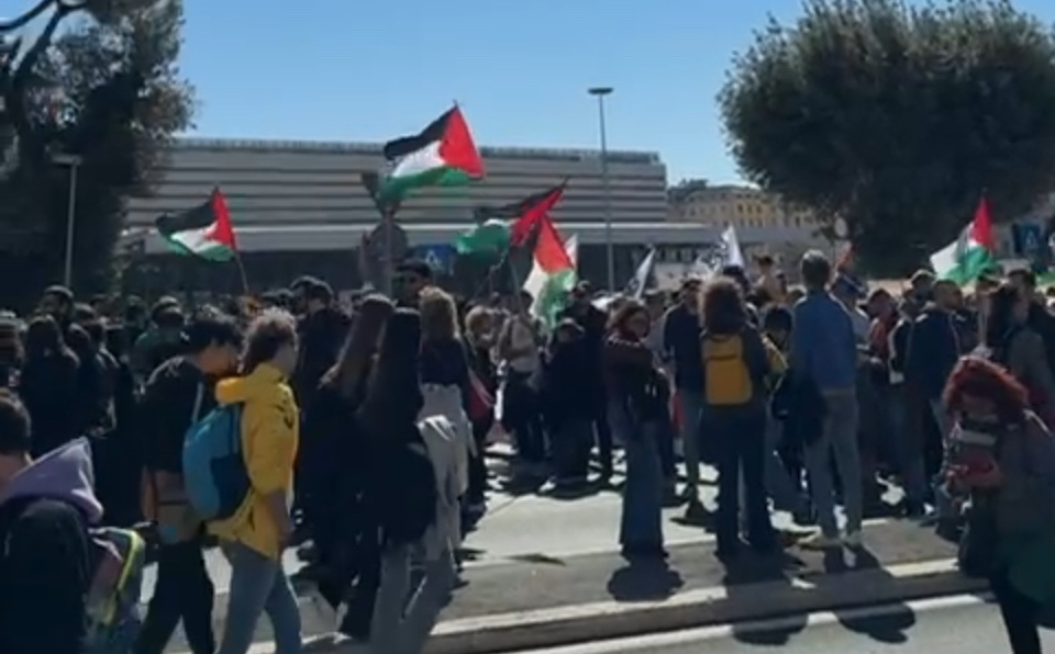 The protests for Gaza Flotilla in Rome