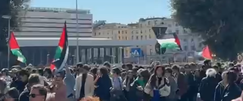 The protests for Gaza Flotilla in Rome