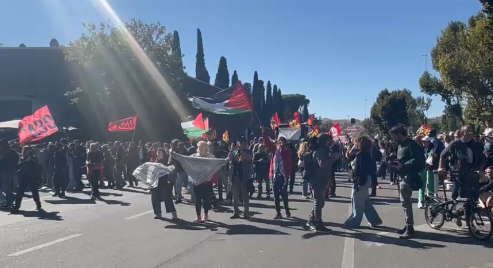 The protests for Gaza Flotilla in Rome