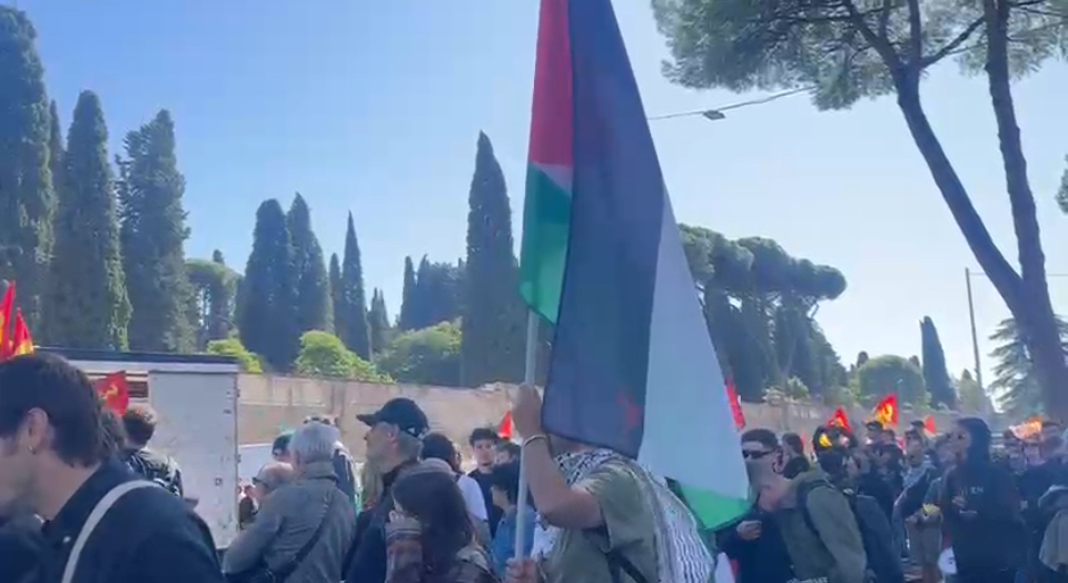 The protests for Gaza Flotilla in Rome
