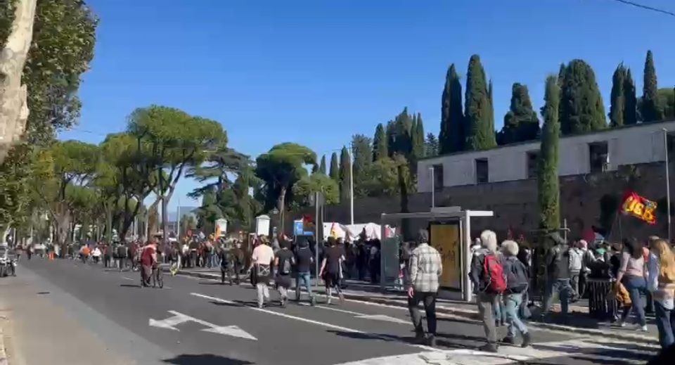 The protests for Gaza Flotilla in Rome
