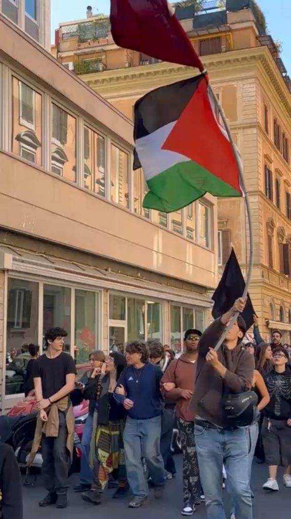 The protests for Gaza Flotilla in Rome
